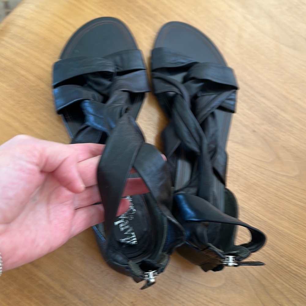 Cole Haan Maria Povo nwot black leather sandals 9 1/2